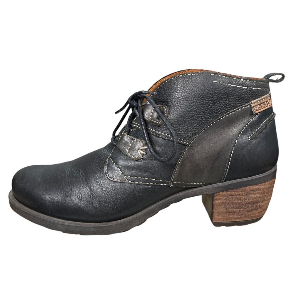 Pikolinos Women’s Le Mans Black Leather Ankle Boot Size 38 US 7.5/8 - Picture 3 of 11